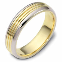 Classic Platinum-Gold Comfort Fit, 5.0mm Wide Wedding Band