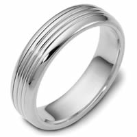 Classic White Gold 6.0mm Wide, Comfort Fit Wedding Band