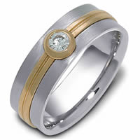 14K Gold Diamond Wedding Ring (0.15CT VS H Color)