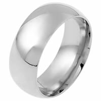 Platinum, 9.0mm Wide, Domed Wedding Ring