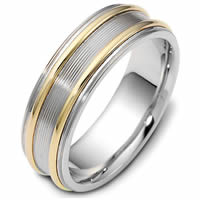18K Hand Made 7.0mm Wide, Comfort Fit Wedding Band