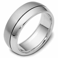 Platinum 8.0mm Wide, Comfort Fit Wedding Band