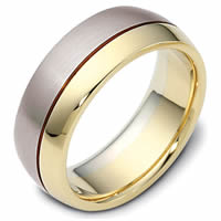 Item # 115081 - Two-Tone 8.0mm Wide, Comfort Fit Wedding Band