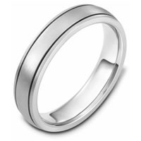 Platinum hand made 5.0mm Wide, Comfort Fit Wedding Band