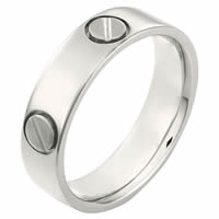 Platinum Hand Made 6.0mm Wide, Comfort Fit Wedding Band