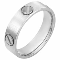Platinum Hand Made 6.0mm Wide, Comfort Fit Wedding Band