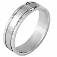 Hand Made 5.5mm Wide, Comfort Fit Wedding Band