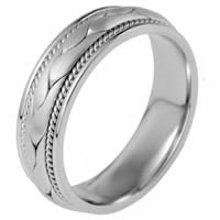 Platinum Hand Made Wedding Band