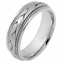 Platinum hand made Wedding Band