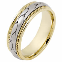 Item # 115331E - Two-Tone Wedding Band 18kt Hand Made