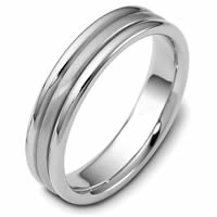 Platinum Hand Made 5.0mm Wide, Comfort Fit Wedding Band