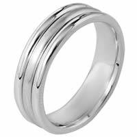 18K Gold 6.5mm Wide, Comfort Fit Wedding Band