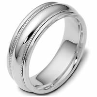 18K Gold 7.0mm Wide, Comfort Fit Wedding Band