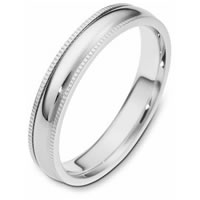 Wedding Ring Platinum  4.0 mm Comfort fit Band