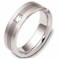 Titanium-Gold Diamond Wedding Band (0.20ct. VS1/G-H)
