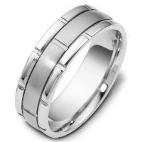 Item # 115991AG - Silver, 7.0mm Wide Wedding Band