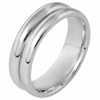 Gold, Comfort Fit, 7.0mm Wide Wedding Band