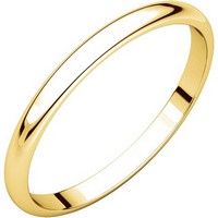 18K Gold, Ladies 2.0 mm Wide Wedding Ring