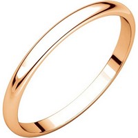Item # 116761RE - 18K Rose Gold 2mm Women Plain Wedding Ring