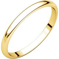 Item # 116761 - 14K Gold 2mm Wide Plain Wedding Ring