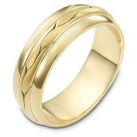 Item # 117101 - 14 kt Yellow Gold Hand Made Wedding Band