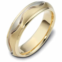 18kt Two-Tone Hand Made Wedding Band