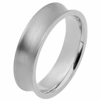Platinum, 6.0mm Wide, Domed Wedding Band.
