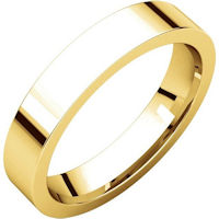 Item # 117211x - 10K Gold Plain 4 mm Wedding Ring