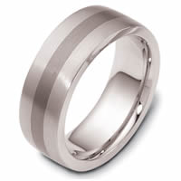 Titanium-Gold, Comfort Fit, 7.5mm Wide Wedding Band