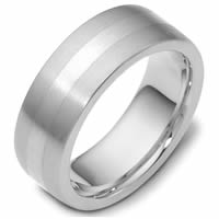 Gold, Comfort Fit, 7.5mm Wide Wedding Band