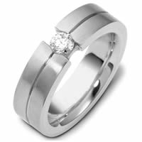 Palladium Diamond Wedding Band, (0.22ct.)