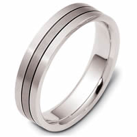 Titanium-Gold, Comfort Fit, 5.0mm Wide Wedding Band
