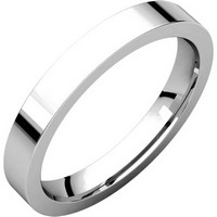 18 kt White Gold  Flat, 3.0mm Wedding Band