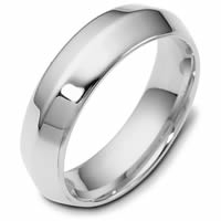 Modern Platinum Wedding Band