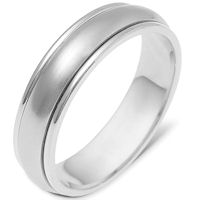 Gold, Comfort Fit, 6.0mm Wide Wedding Band