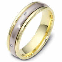 18K Gold Spinning Diamond Wedding Ring(0.025ct.  tw.)