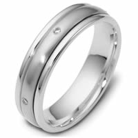 Palladium Spinning Diamond Wedding Ring(0.025ct.  tw.)