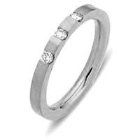 Diamond Palladium Wedding Band