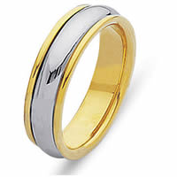 Item # 210435E - 18 Kt Two-Tone Gold Wedding Band 