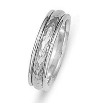 hammered platinum band weddingbands