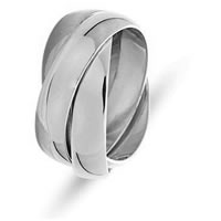 14 Kt White Gold Russian  Wedding Band