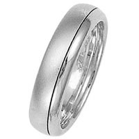 18 Kt White Gold Wedding Band