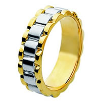 Platinum and 18 Kt Wedding Band