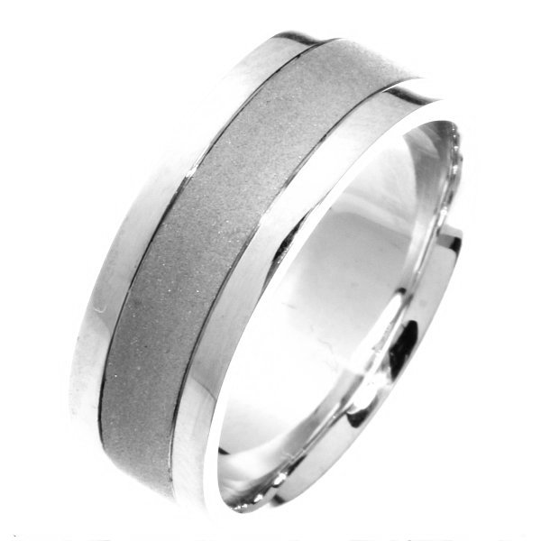 14 Kt White Gold Wedding Band