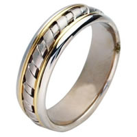 Platinum and 18 Kt Hand Made Wedding Band