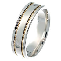 Item # 213506PE - Wedding Band Handcrafted 18KT Gold  Passion