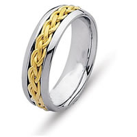 Platinum & 18 kt Yellow Gold Wedding Band