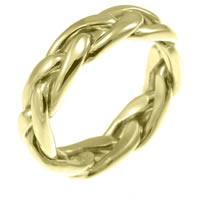 Item # 21476E - 18K Celtic Braided Wedding Ring 