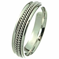 Platinum Roped Wedding Band