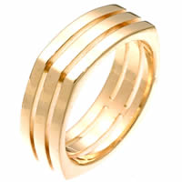 18 Kt Yellow Gold Square Ring